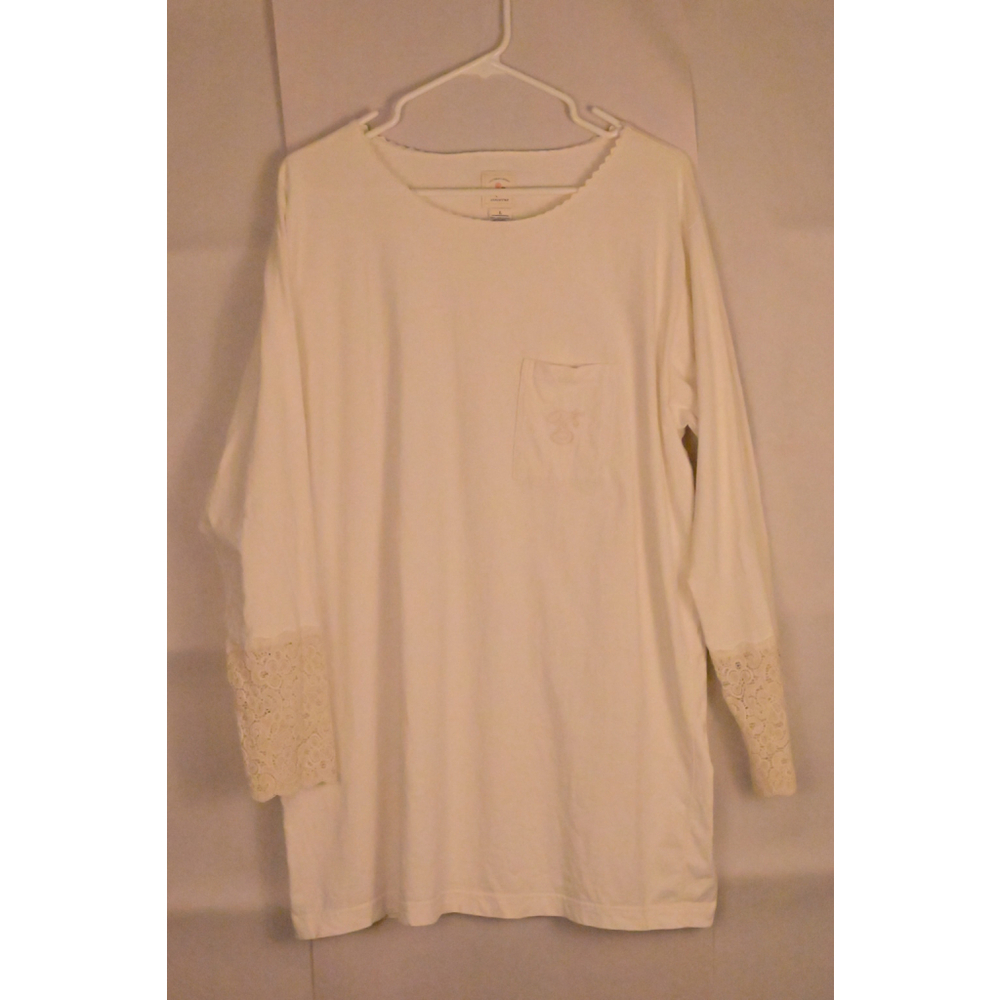 Women's Victoria's Secret Country Ivory Lace Long Sleeve Tee L